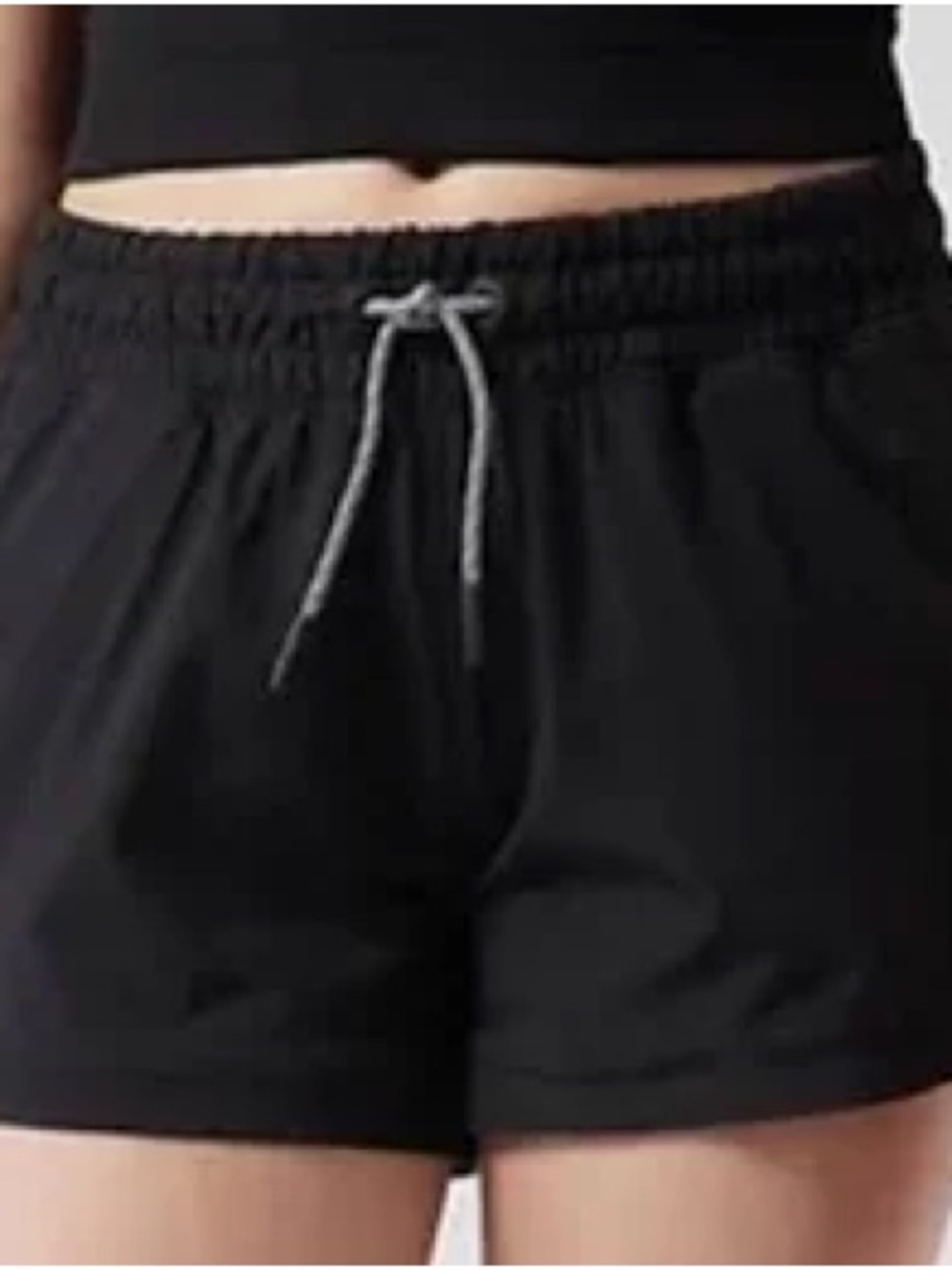 Athleta Girl All Play 3” Black Elastic-Waist Active Shorts with Drawstring